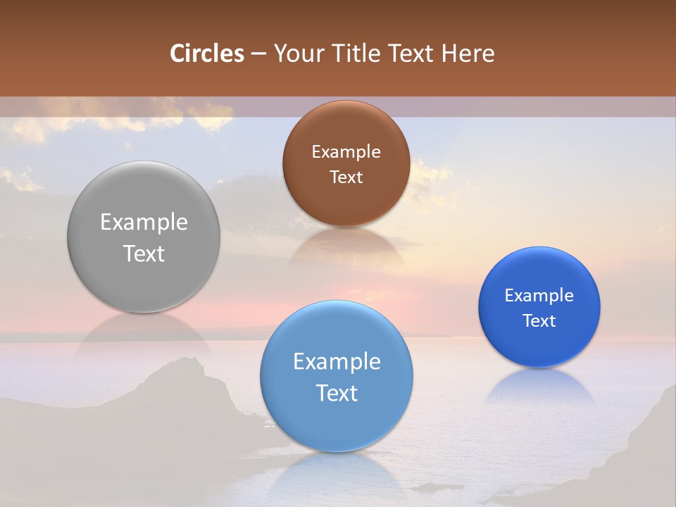 A Beautiful Sunset Over A Body Of Water PowerPoint Template