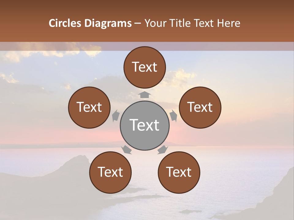 A Beautiful Sunset Over A Body Of Water PowerPoint Template