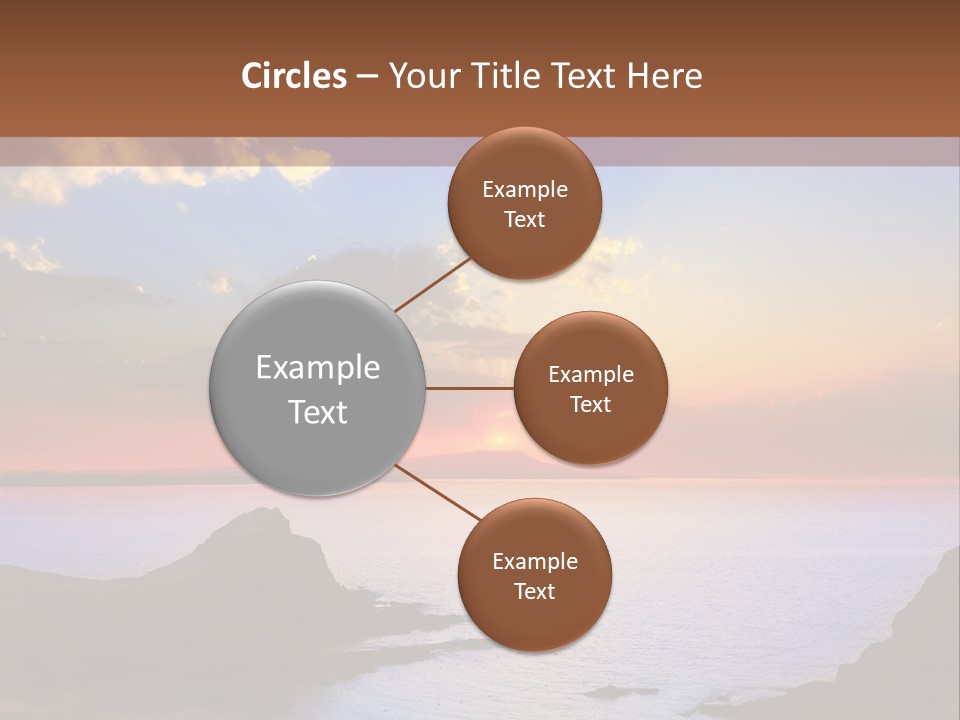 A Beautiful Sunset Over A Body Of Water PowerPoint Template