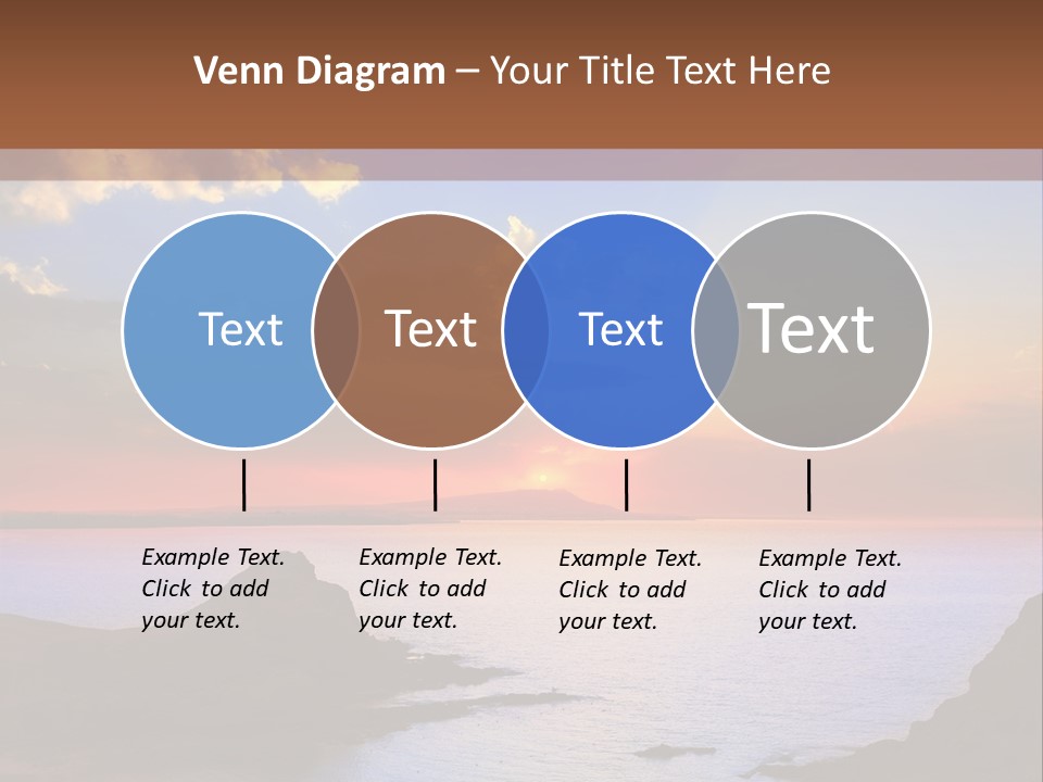A Beautiful Sunset Over A Body Of Water PowerPoint Template