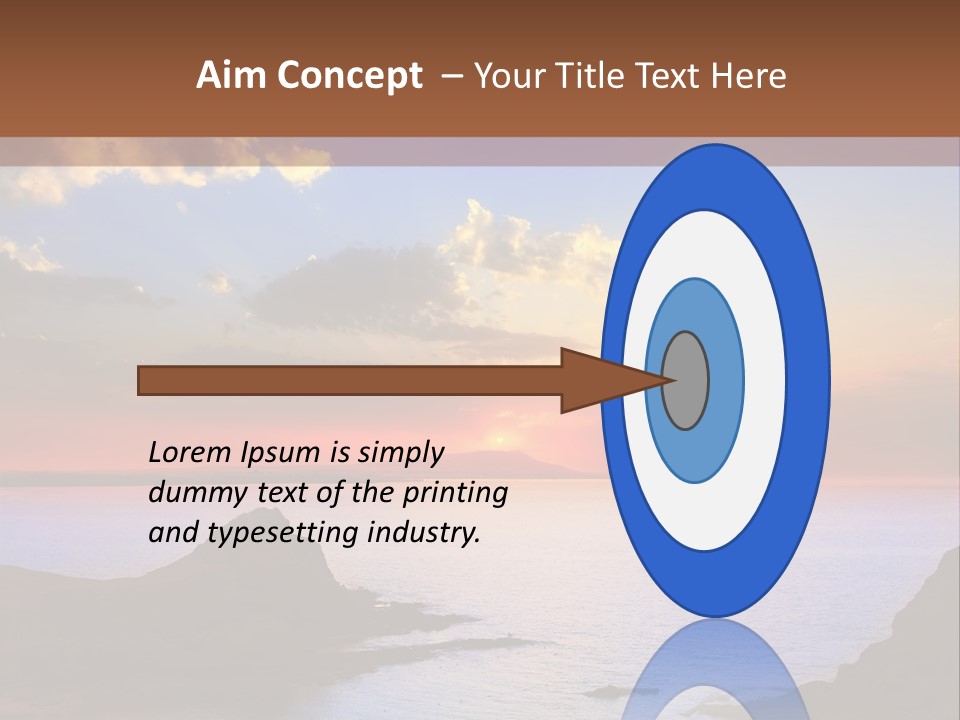 A Beautiful Sunset Over A Body Of Water PowerPoint Template