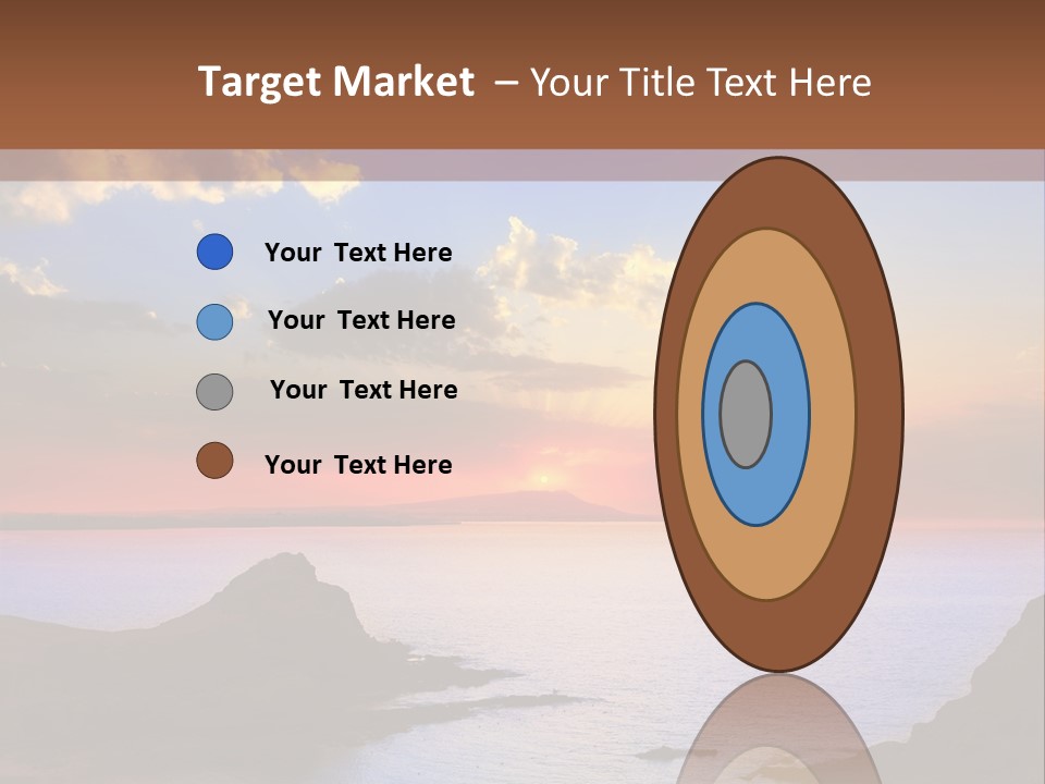 A Beautiful Sunset Over A Body Of Water PowerPoint Template