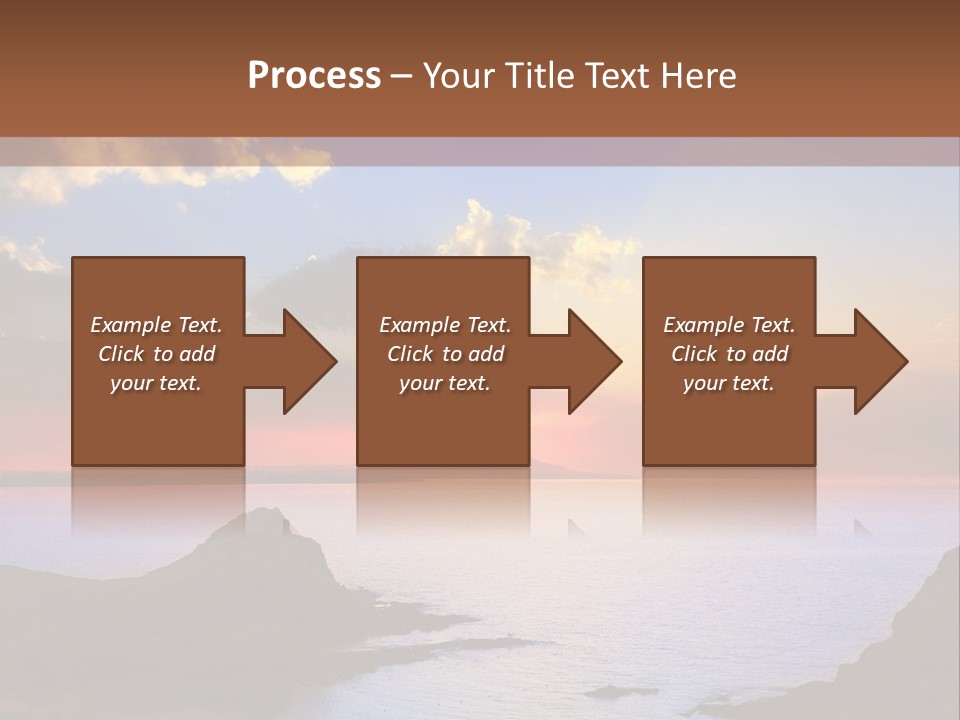 A Beautiful Sunset Over A Body Of Water PowerPoint Template