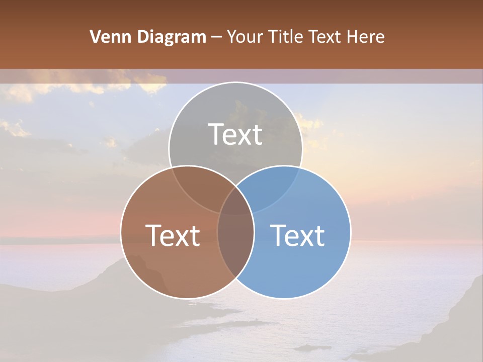 A Beautiful Sunset Over A Body Of Water PowerPoint Template