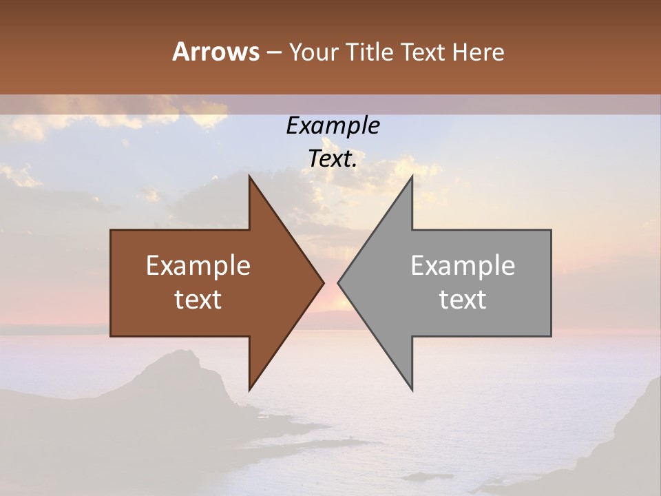 A Beautiful Sunset Over A Body Of Water PowerPoint Template