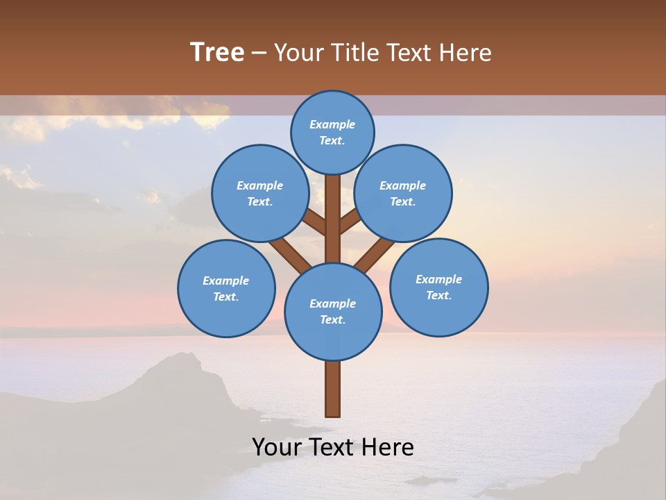 A Beautiful Sunset Over A Body Of Water PowerPoint Template