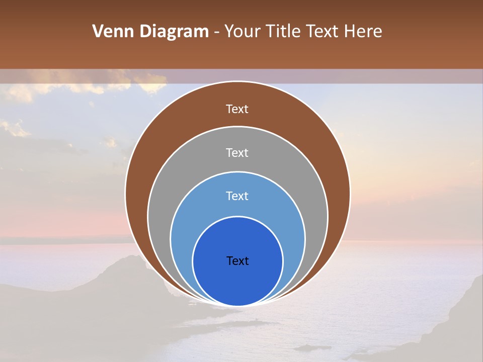 A Beautiful Sunset Over A Body Of Water PowerPoint Template