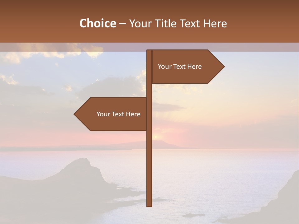 A Beautiful Sunset Over A Body Of Water PowerPoint Template