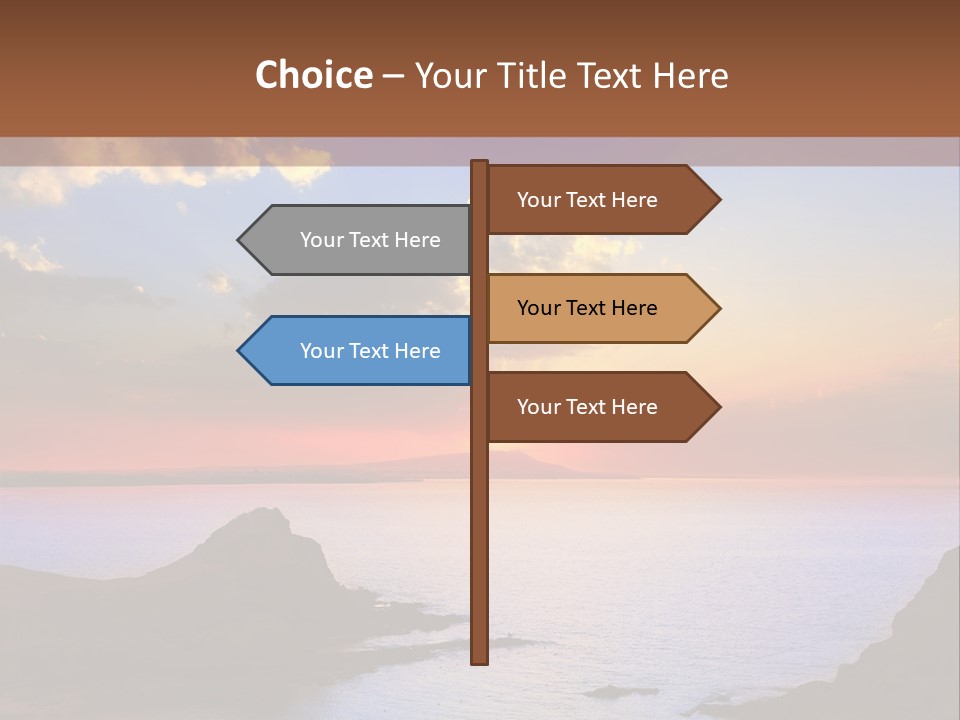 A Beautiful Sunset Over A Body Of Water PowerPoint Template