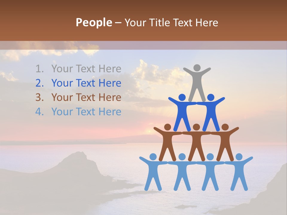 A Beautiful Sunset Over A Body Of Water PowerPoint Template