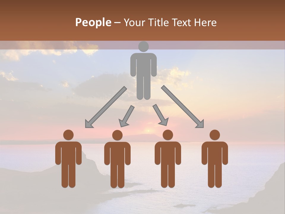 A Beautiful Sunset Over A Body Of Water PowerPoint Template