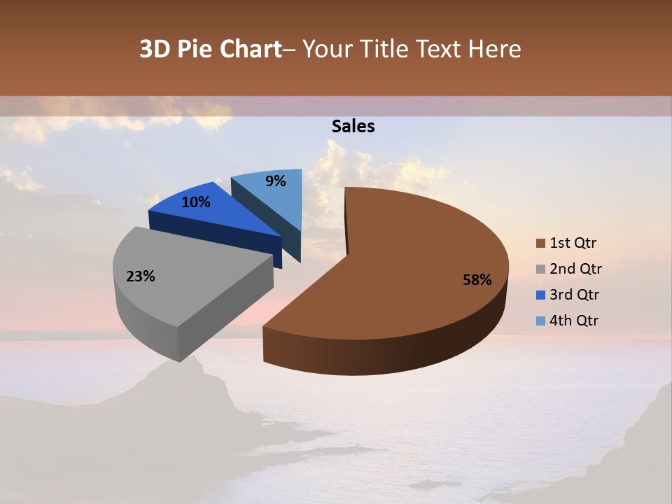 A Beautiful Sunset Over A Body Of Water PowerPoint Template