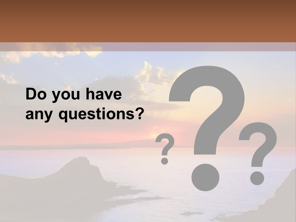 A Beautiful Sunset Over A Body Of Water PowerPoint Template