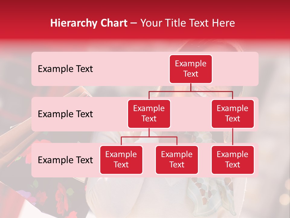 A Woman Carrying Shopping Bags And A Red Telephone Booth PowerPoint Template