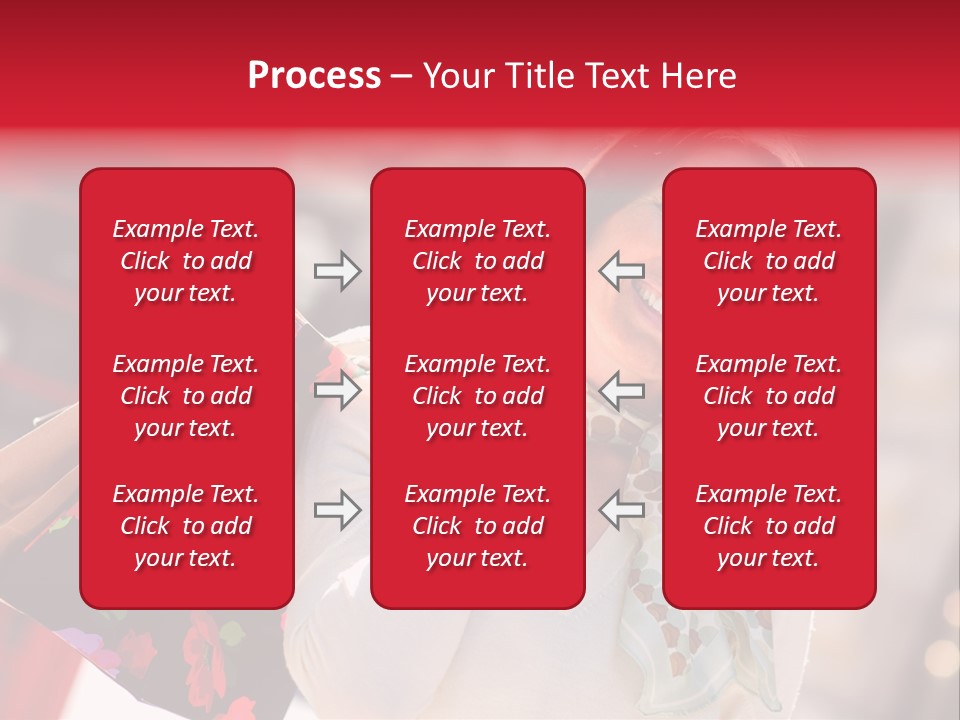 A Woman Carrying Shopping Bags And A Red Telephone Booth PowerPoint Template