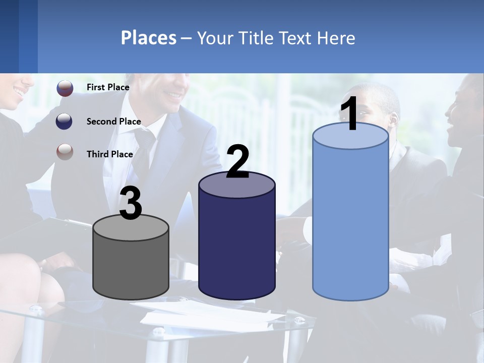 A Group Of Business People Shaking Hands PowerPoint Template