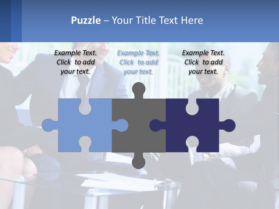 A Group Of Business People Shaking Hands PowerPoint Template