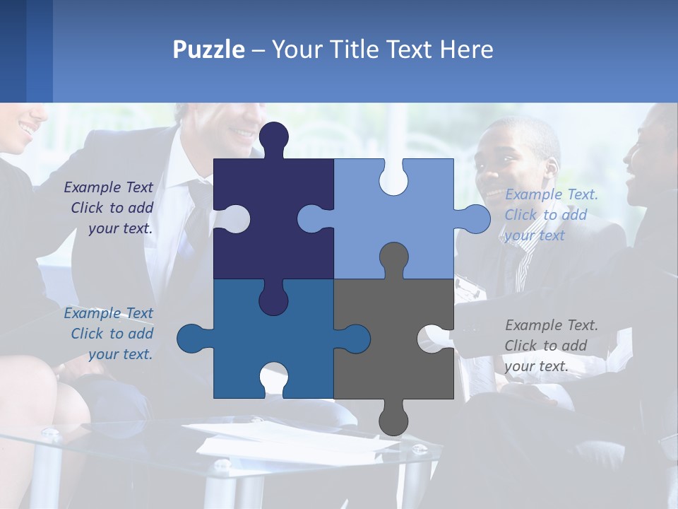 A Group Of Business People Shaking Hands PowerPoint Template