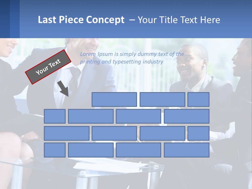 A Group Of Business People Shaking Hands PowerPoint Template