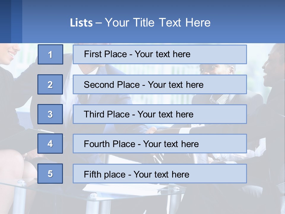 A Group Of Business People Shaking Hands PowerPoint Template