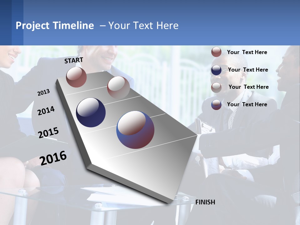 A Group Of Business People Shaking Hands PowerPoint Template