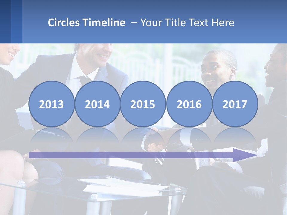 A Group Of Business People Shaking Hands PowerPoint Template