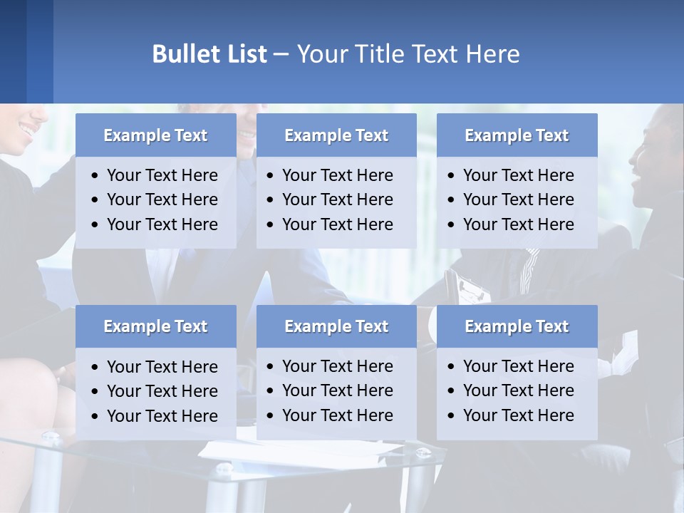 A Group Of Business People Shaking Hands PowerPoint Template