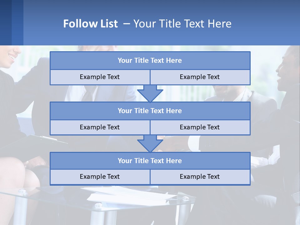 A Group Of Business People Shaking Hands PowerPoint Template