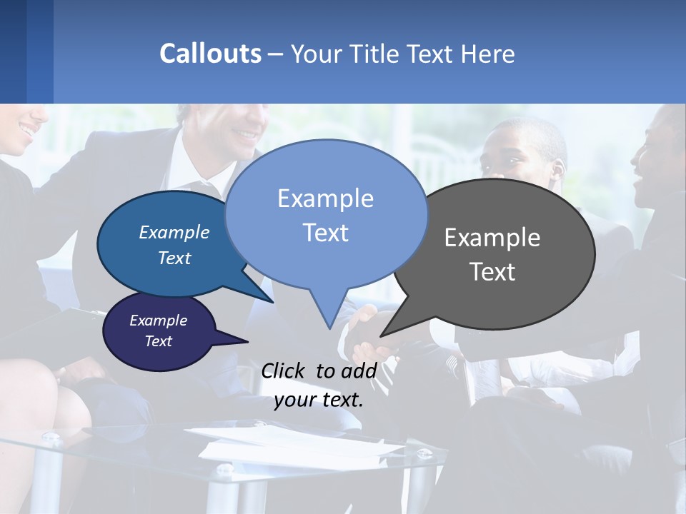 A Group Of Business People Shaking Hands PowerPoint Template