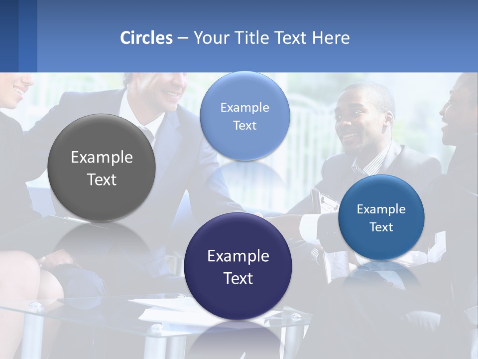 A Group Of Business People Shaking Hands PowerPoint Template