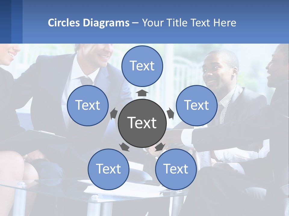 A Group Of Business People Shaking Hands PowerPoint Template