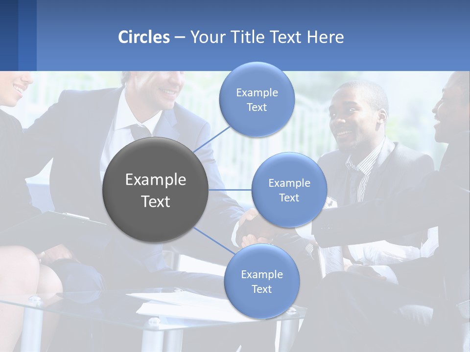 A Group Of Business People Shaking Hands PowerPoint Template