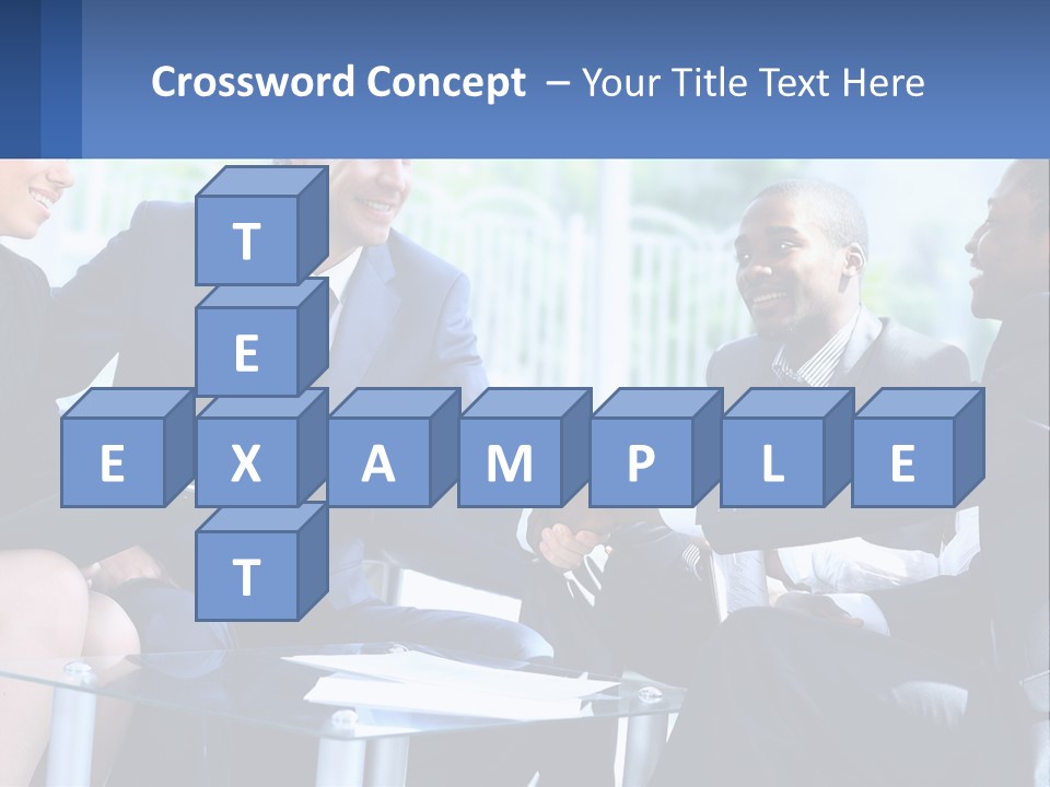 A Group Of Business People Shaking Hands PowerPoint Template
