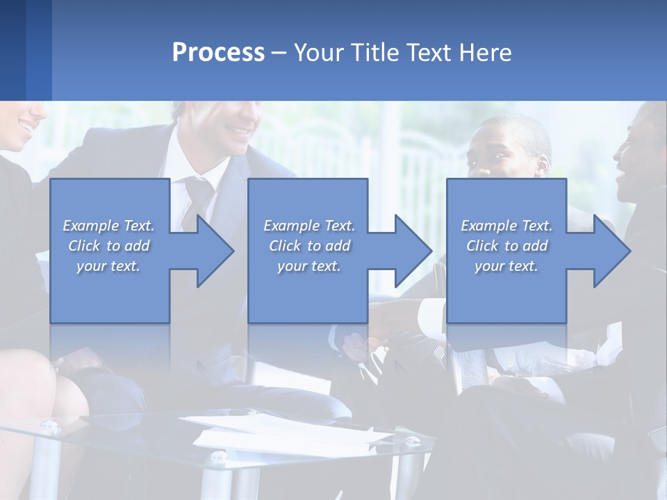 A Group Of Business People Shaking Hands PowerPoint Template