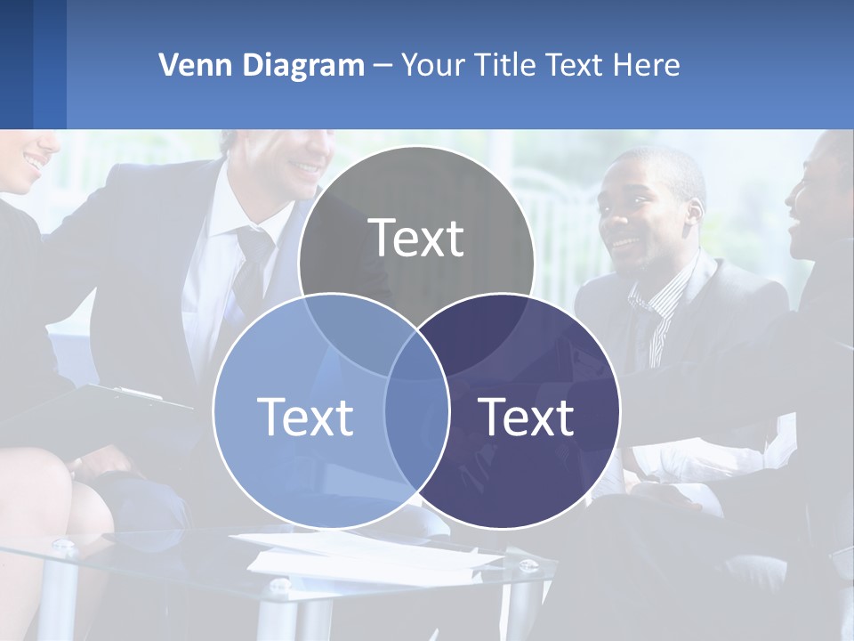 A Group Of Business People Shaking Hands PowerPoint Template