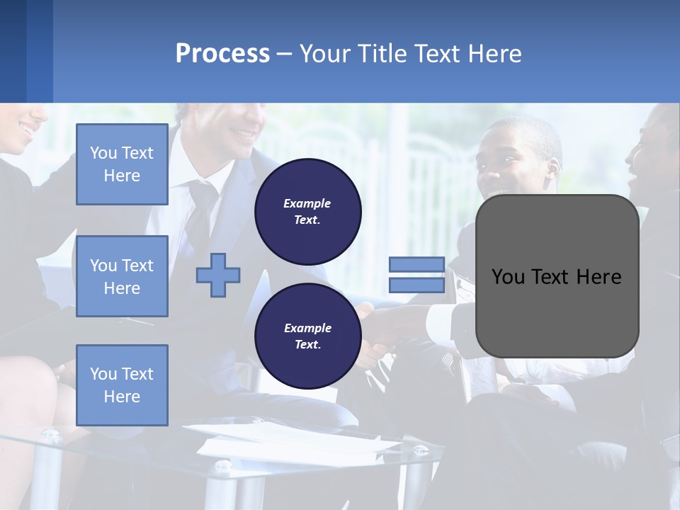 A Group Of Business People Shaking Hands PowerPoint Template