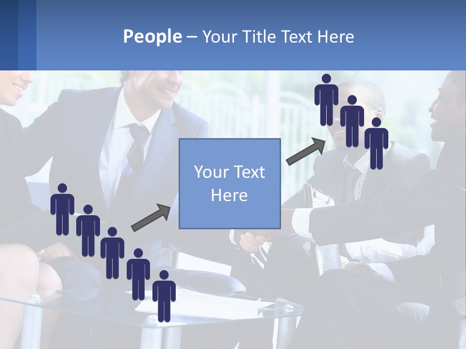 A Group Of Business People Shaking Hands PowerPoint Template