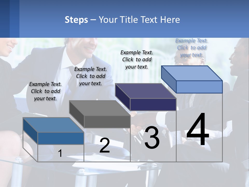 A Group Of Business People Shaking Hands PowerPoint Template