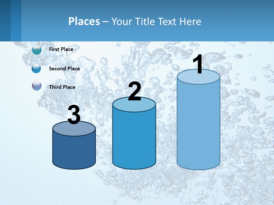 A Blue Water Powerpoint Presentation With Bubbles PowerPoint Template