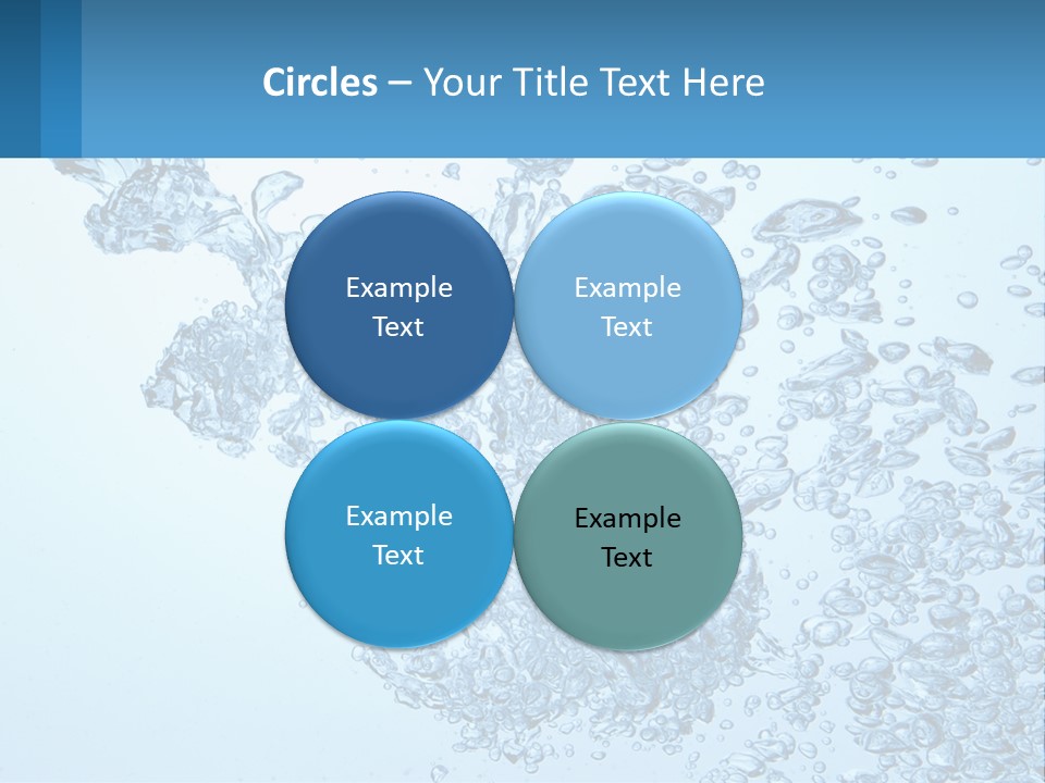 A Blue Water Powerpoint Presentation With Bubbles PowerPoint Template