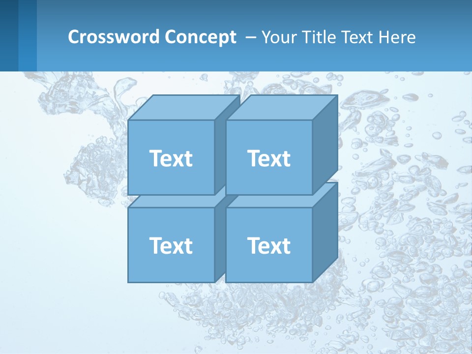 A Blue Water Powerpoint Presentation With Bubbles PowerPoint Template