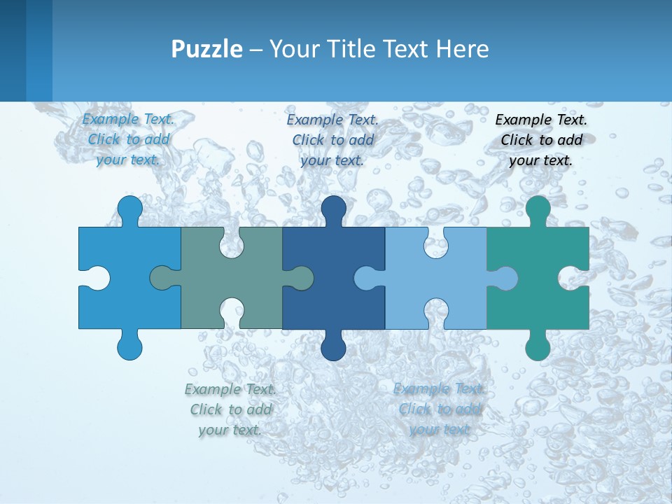 A Blue Water Powerpoint Presentation With Bubbles PowerPoint Template