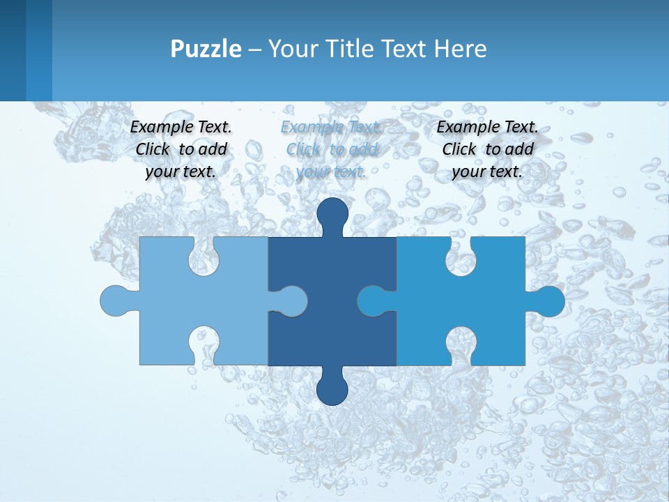 A Blue Water Powerpoint Presentation With Bubbles PowerPoint Template