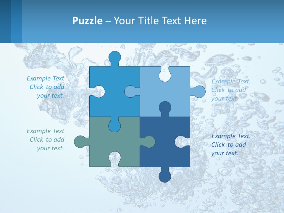 A Blue Water Powerpoint Presentation With Bubbles PowerPoint Template