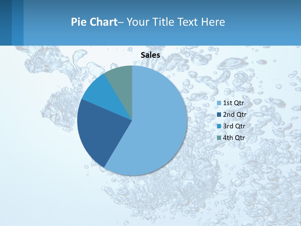 A Blue Water Powerpoint Presentation With Bubbles PowerPoint Template
