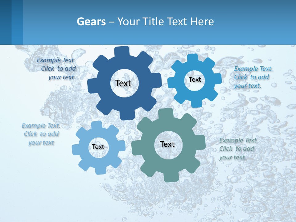 A Blue Water Powerpoint Presentation With Bubbles PowerPoint Template