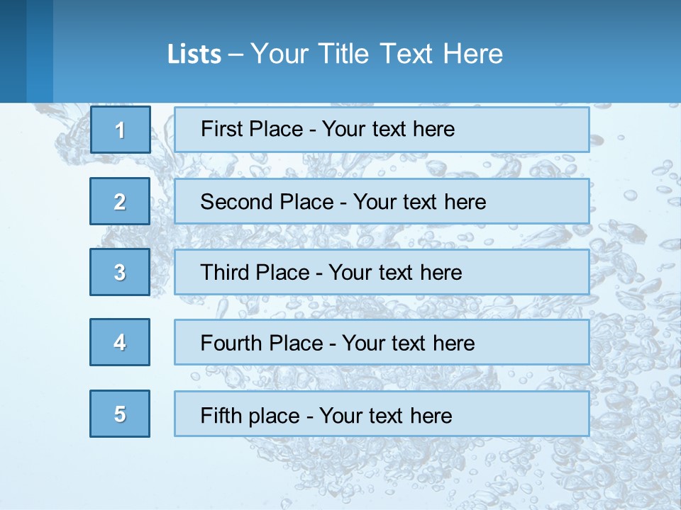 A Blue Water Powerpoint Presentation With Bubbles PowerPoint Template