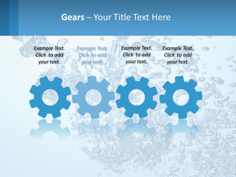 A Blue Water Powerpoint Presentation With Bubbles PowerPoint Template