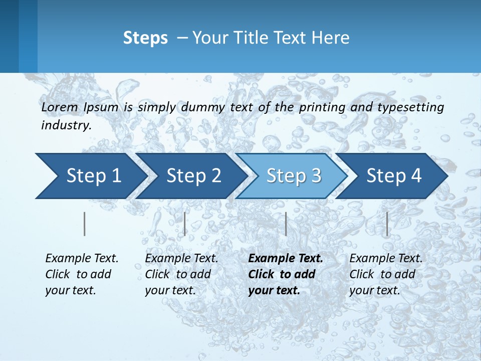 A Blue Water Powerpoint Presentation With Bubbles PowerPoint Template