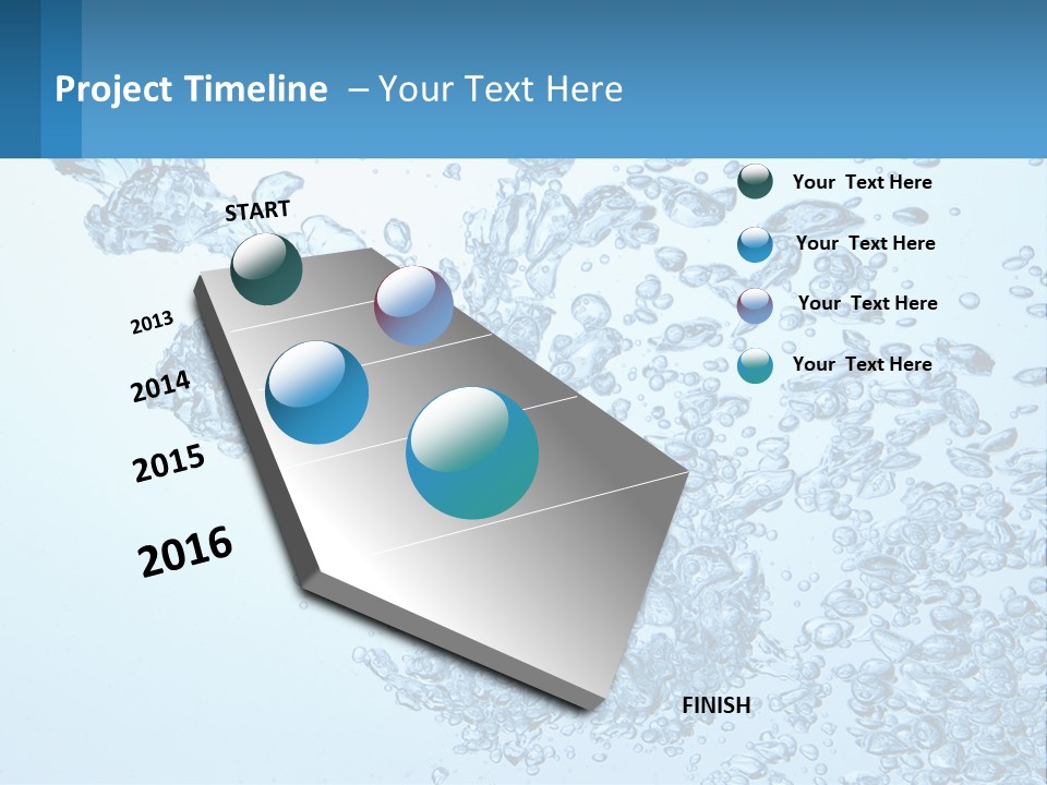 A Blue Water Powerpoint Presentation With Bubbles PowerPoint Template